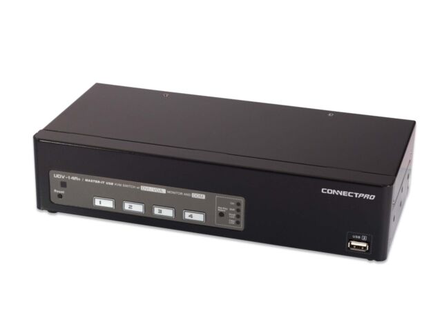 UDV-14A+ DVI-D/VGA KVM switch for Two Monitors and Four Computers