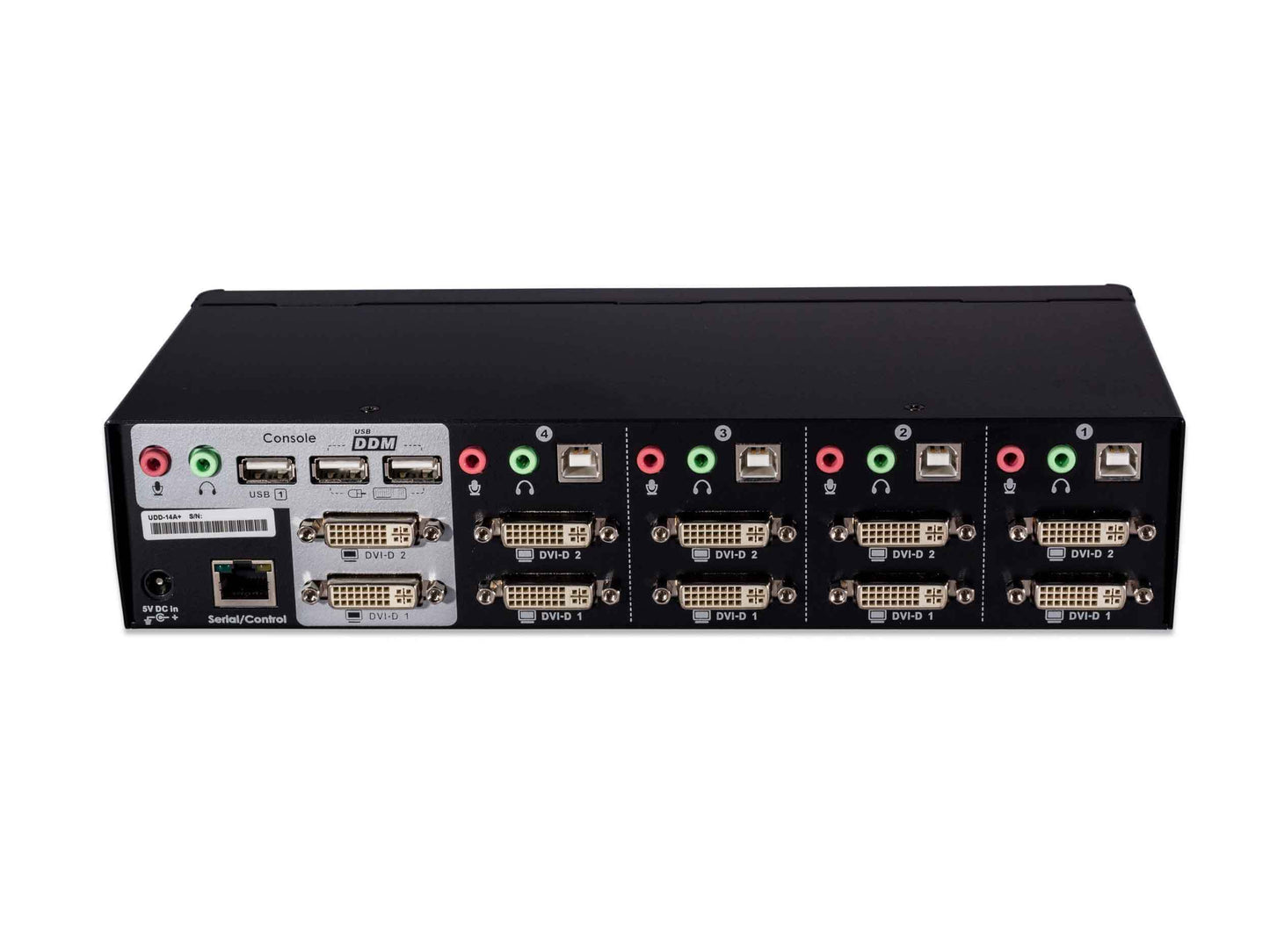 UDD-14A+ KVM switch w/ HDMI cables Kit for Two Monitors and Four Computers