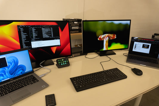 The World's First and Only KVM switch makes Apple Studio Displays shareable