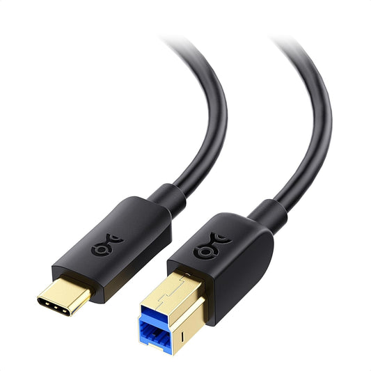 Cable Matters USB C to USB B 3.0 Cable - 6.6 ft, Black