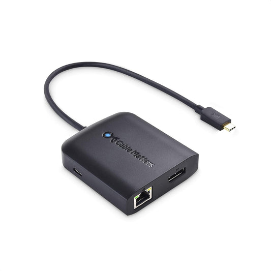 Cable Matters USB-C Multiport Adapter with 8K DisplayPort, 2x USB 2.0, 480 Mbps Ethernet, and Power Delivery