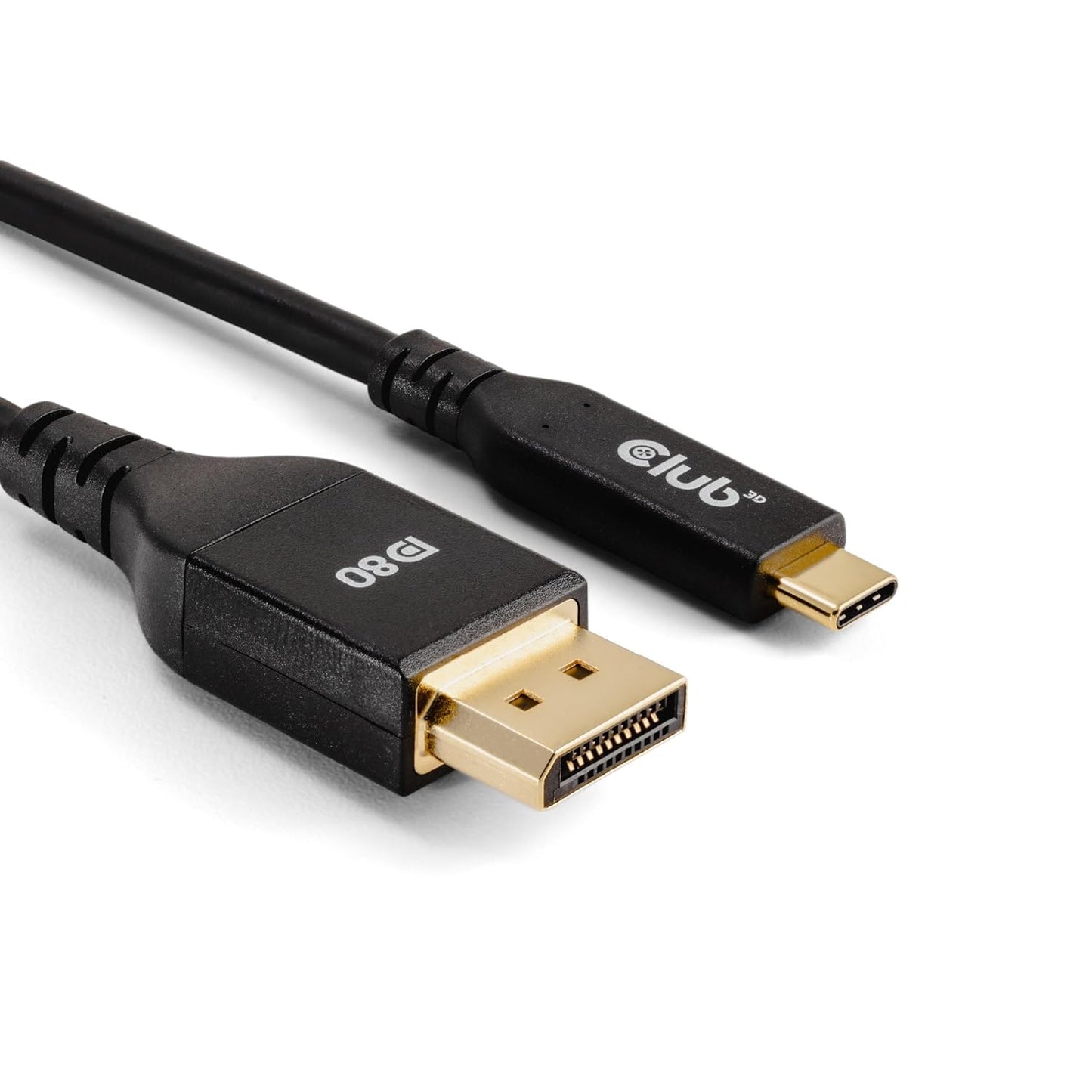 Club 3D CAC-1559 Thunderbolt/USB Type C to DisplayPort 2.1 Bi-Directional VESA Certified Cable, Male to Male, 3.28ft