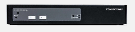 UVV-12+ KVM Switch - 2-port USB Dual VGA KVM Switch w/ DDM For 2 Monitors and 2 Computers