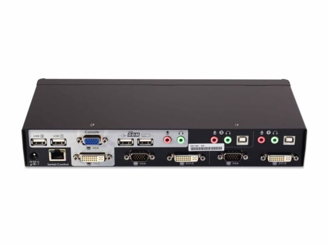 UDV-12A+ DVI-D/VGA KVM switch for Two Monitors and Two Computers