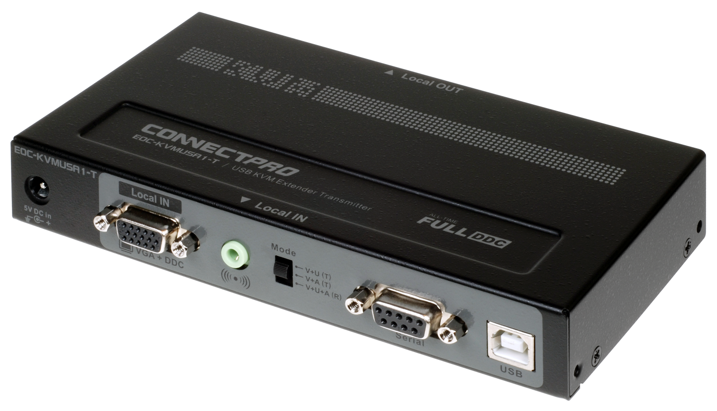 EOC-KVMUSA1 KVM Console Extender for Video, USB, Serial, and Audio over CATx Cable