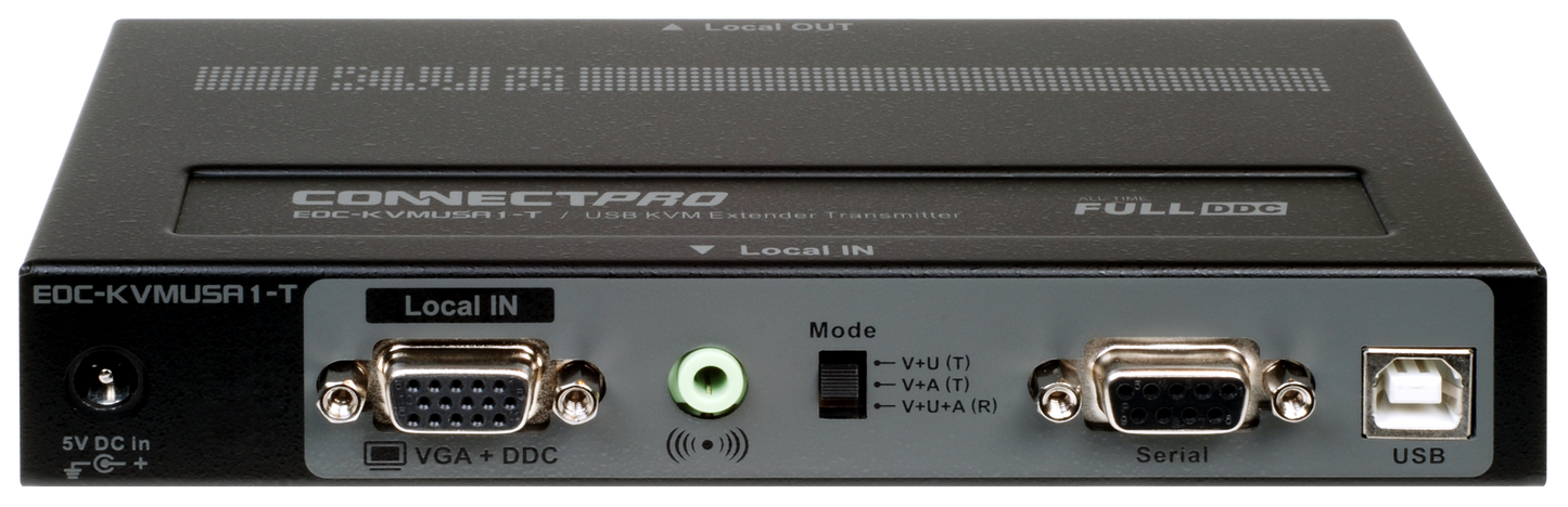 EOC-KVMUSA1 KVM Console Extender for Video, USB, Serial, and Audio over CATx Cable