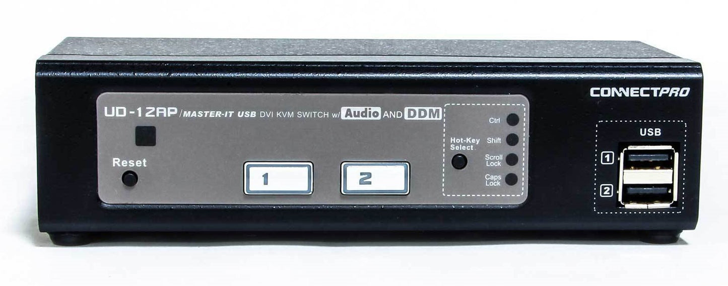 UD-12AP KVM switch w/ HDMI Cables Kit for One Monitor and Two Computers